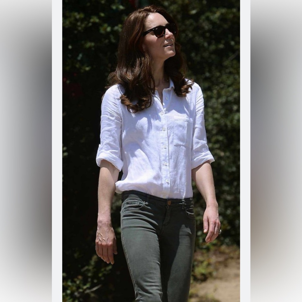 Jaeger White Linen Shirt ASO Kate Middleton